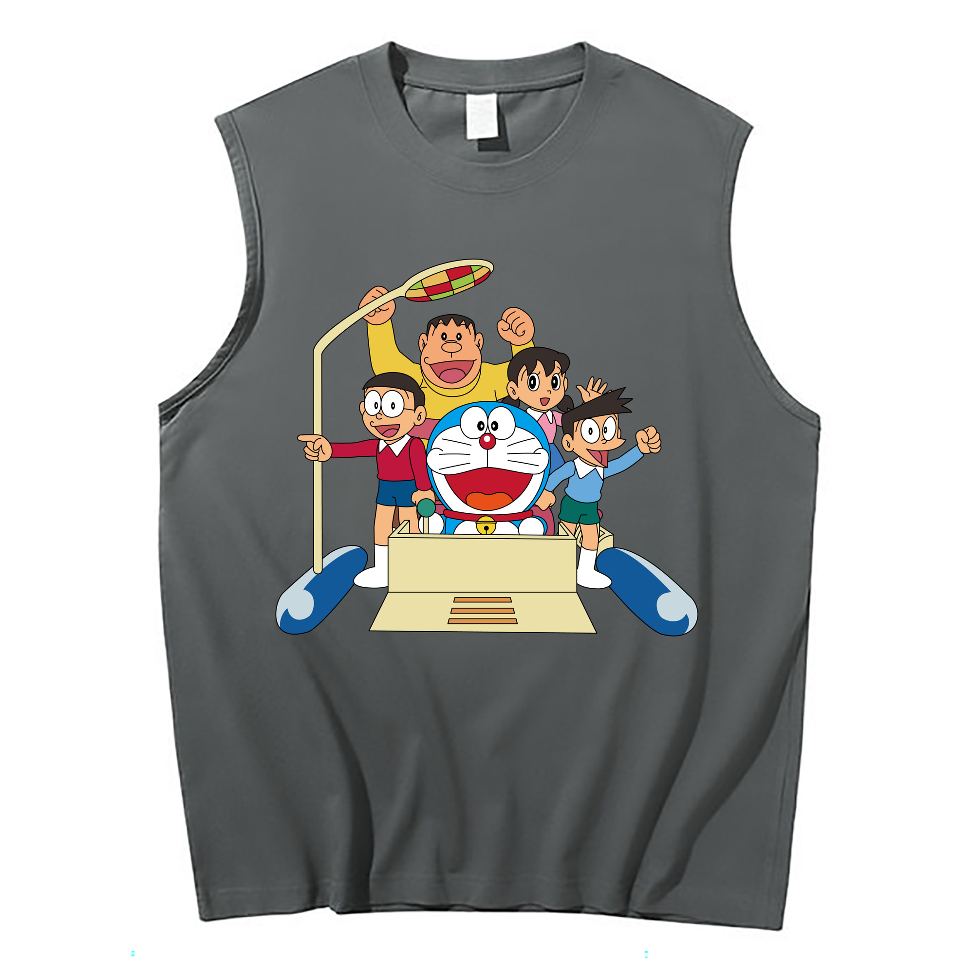 （画像用） ドラえもん 骨川 スネ夫 Doraemon Honekawa Suneo コットン100％タンクトップ（フロントプリント）